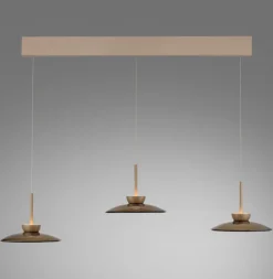 Paul Neuhaus LED Balkenpendel PURE MOON 3-flg bronze