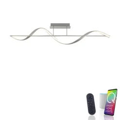 Paul Neuhaus LED Deckenlampe Q-SWING 1-flg silberfähig