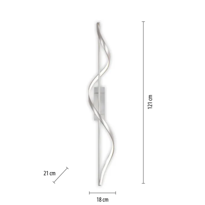 Paul Neuhaus LED Deckenlampe Q-SWING 1-flg silberfähig