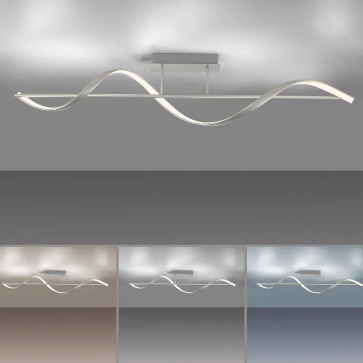 Paul Neuhaus LED Deckenlampe Q-SWING 1-flg silberfähig