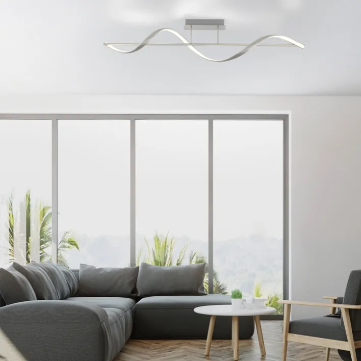 Paul Neuhaus LED Deckenlampe Q-SWING 1-flg silberfähig