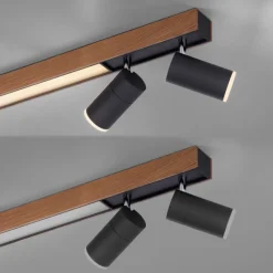 Paul Neuhaus LED Deckenlampe PURE-LINES 5-flg braun