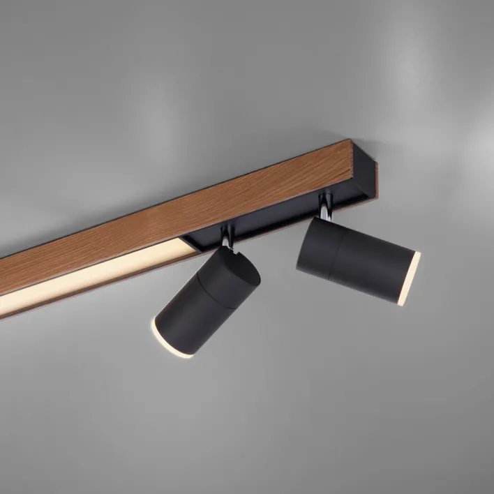 Paul Neuhaus LED Deckenlampe PURE-LINES 5-flg braun