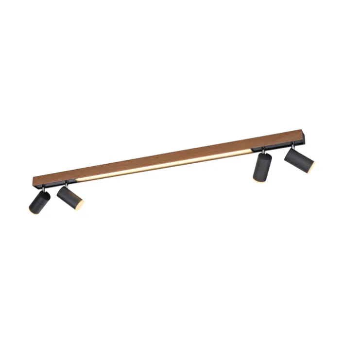 Paul Neuhaus LED Deckenlampe PURE-LINES 5-flg braun