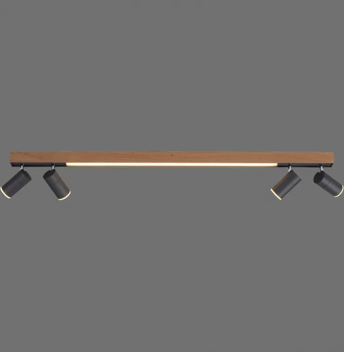 Paul Neuhaus LED Deckenlampe PURE-LINES 5-flg braun