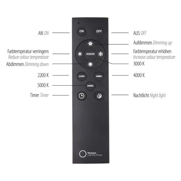 Paul Neuhaus LED Deckenlampe PURE-LINES Straight Kunststoff/Aluminium 110 x 3,8 x 3,9 cm Snow