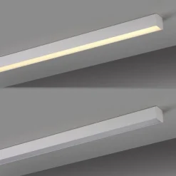 Paul Neuhaus LED Deckenlampe PURE-LINES Straight Kunststoff/Aluminium 110 x 3,8 x 3,9 cm Snow