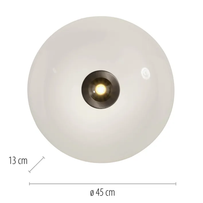 Paul Neuhaus LED Deckenlampe PURE VITRUM 45 cm braun