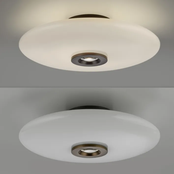 Paul Neuhaus LED Deckenlampe PURE VITRUM 45 cm braun