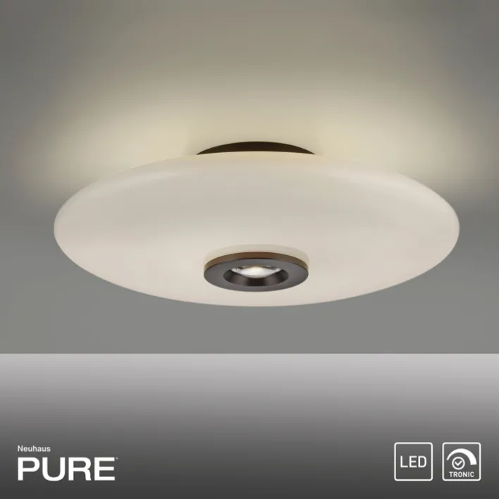 Paul Neuhaus LED Deckenlampe PURE VITRUM 45 cm braun