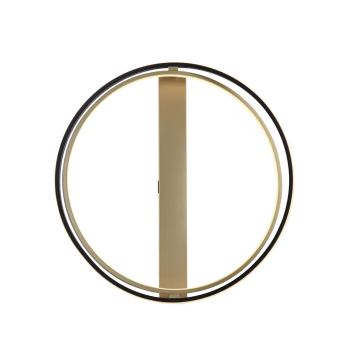 Paul Neuhaus LED Deckenlampe Q-BELUGA rund Messing/ Schwarz matt