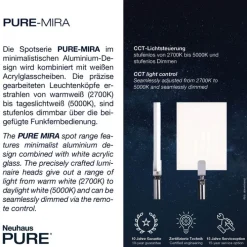 Paul Neuhaus LED Deckenlampe mit 4 Spots PURE-MIRA schwarz