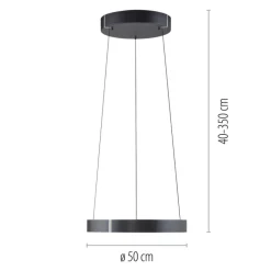 Paul Neuhaus LED Pendelleuchte PURE E-CLIPSE 50 cm grau