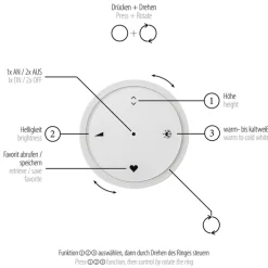 Paul Neuhaus LED Pendelleuchte E-POPUP 120 cm messingfarbig/braun