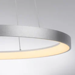Paul Neuhaus LED Pendelleuchte HOOP 57 cm alu-/nickelfarbig