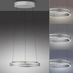 Paul Neuhaus LED Pendelleuchte PURE E-LOOP Aluminium Ø 50 cm Alu-/Nickelfarbig