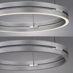 Paul Neuhaus LED Pendelleuchte PURE E-LOOP Aluminium Ø 50 cm Alu-/Nickelfarbig