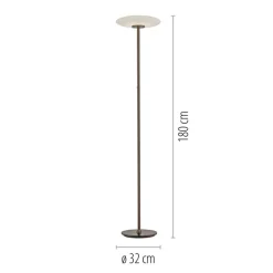 Paul Neuhaus LED Stehlampe PURE VITRUM 32 cm braun