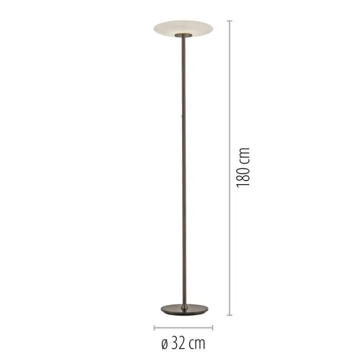 Paul Neuhaus LED Stehlampe PURE VITRUM 32 cm braun