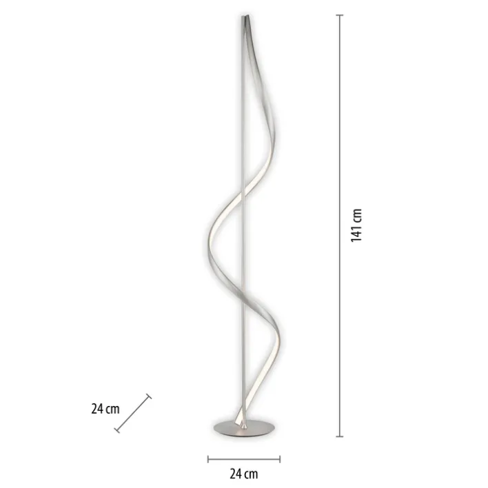 Paul Neuhaus LED Stehlampe Q-SWING 24 cm silberfarbig