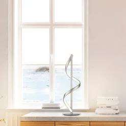 Paul Neuhaus LED Tischlampe Q-SWING 15,5 cm silberfarbig