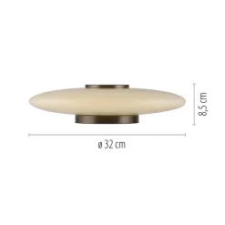 Paul Neuhaus LED Tischlampe PURE VITRUM 32 cm braun