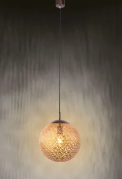 Paul Neuhaus Retrofit Pendelleuchte GRETA 30 cm rostfarbig