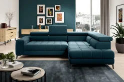 PHILL HILL Ecksofa BAGGIO 280 x 196 cm deep ocean