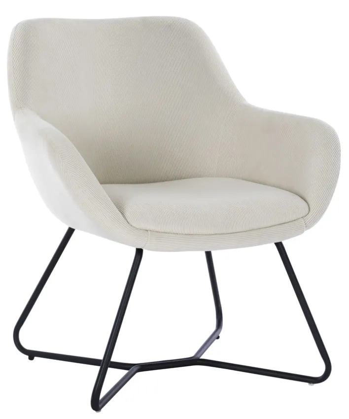 PHILL HILL Polsterstuhl SABRINA cremefarbig/schwarz