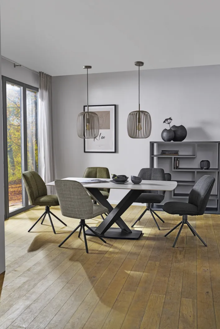 Polsterstuhl TAYLOR 49 x 88 cm grau anthrazit