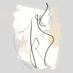 PRO ART Canvas-Art Bild FEMALE ABSTRADT LINE ART II 30 x 30 cm