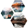 PRO ART Cut-Out Hexagone Bilder Set NORDIC LAKE ATMOSPHERE I 3-teilig