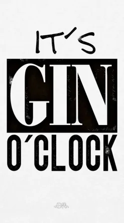 PRO ART Decopanel-Art Bild GIN O´CLOCK 15 x 27 cm schwarz/ weiß