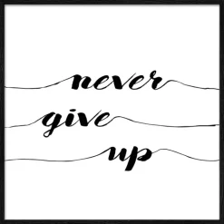 PRO ART Framed-Art Bild NEVER GIVE UP 33 x 33 cm