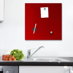 PRO ART Memoboard 50 x 50 cm Metall rot