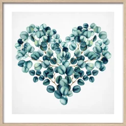 PRO ART Slim-Scandic Bild EUCALYPTUS HEART 33 x 33 cm Rahmen mehrfarbig