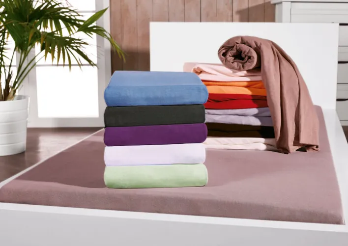 PRONIGHT Jersey-Boxspring-Spannbettlaken 90-100 x 190-220 cm weiß