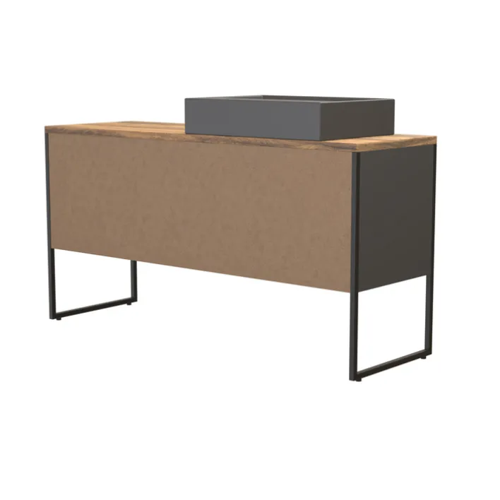 puris Waschplatz ASPEKT 155 cm Cosmos Grey matt/ Hunton Eiche