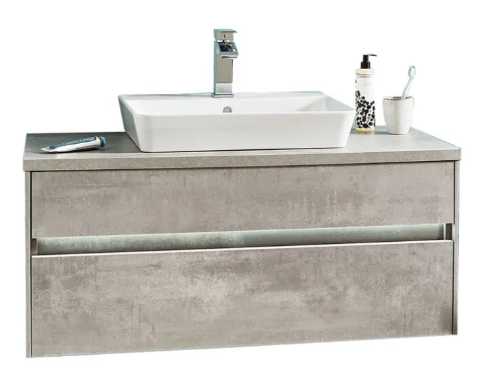 puris Waschplatz UNIQUE 102 cm Polarweiß/ Betonoptik