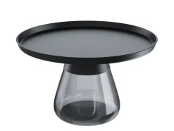 Puro DROP Couchtisch 71x43 cm Rauchgrau/Schwarz