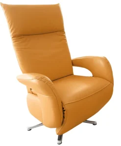 PURO Fernsehsessel CERGY M2-V3 Lederbezug curry