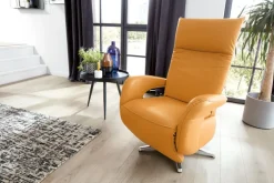 PURO Fernsehsessel CERGY M2-V3 Lederbezug curry