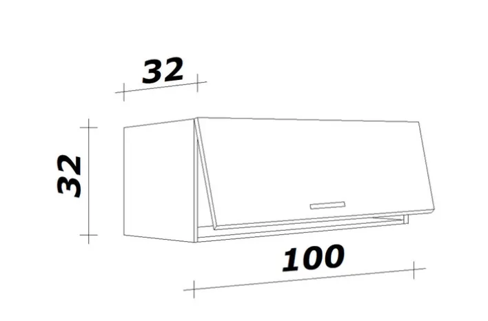 QUARTIER Hängeschrank MEGGIE 100 x 32 x 30 cm weiß