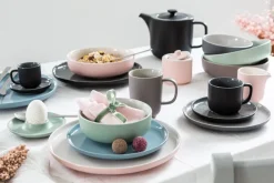 Ritzenhoff & Breker Dessertteller JASPER 6er Set taupebraun/ weiß