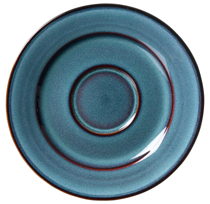 Ritzenhoff & Breker Espresso-Untertasse BALI 6er Set Steinzeug blau