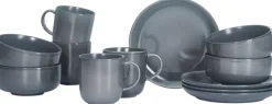 Ritzenhoff & Breker Frühstücksservice TOLEDO 12-teilig Steinzeug grau