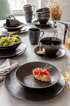 Ritzenhoff & Breker Frühstücksservice KITWE 12-teilig schwarz