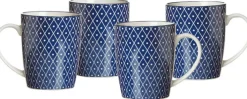 Ritzenhoff & Breker Kaffeebecher ROYAL REIKO 4er Set blau/ weiß