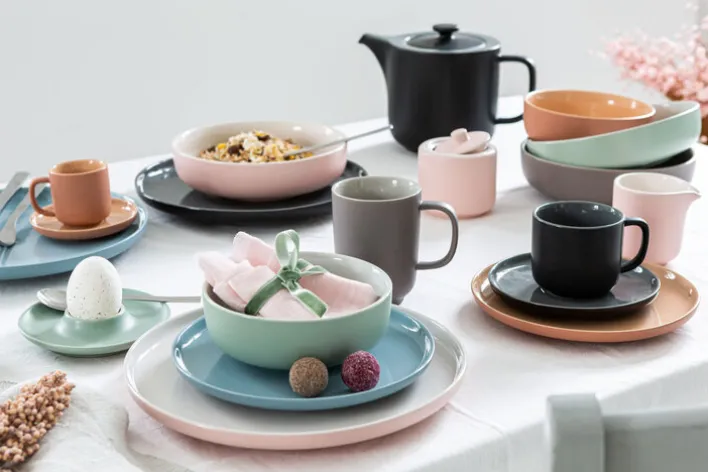 Ritzenhoff & Breker Pastaschale JASPER 4er Set grau/ weiß