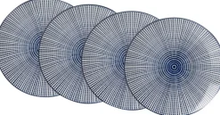 Ritzenhoff & Breker Speiseteller ROYAL MAKOTO 4er Set blau/ weiß